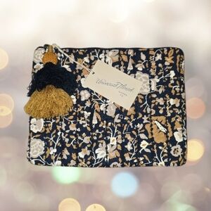 Universal Thread Navy Beige Pouch Clutch Cotton